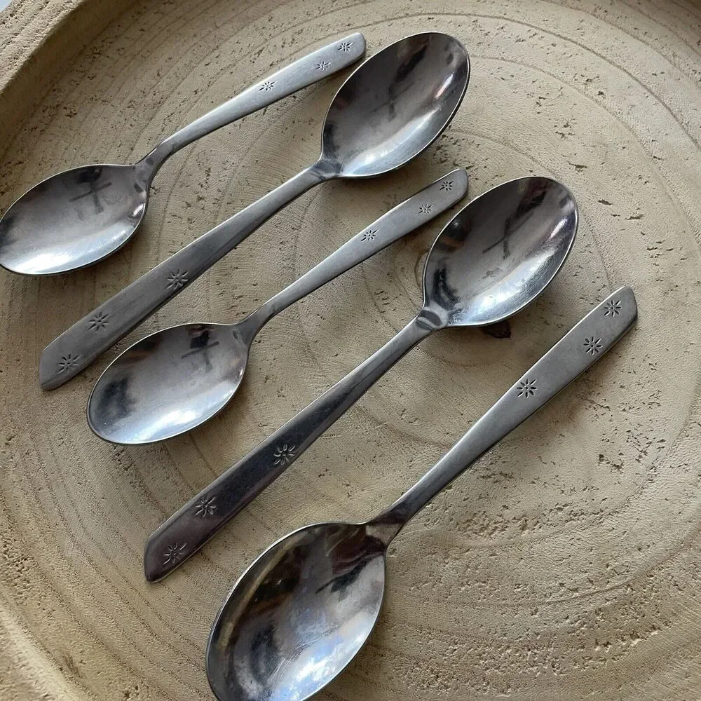 Superior Stainless GALAXY Flatware Silverware Spoons Lot Of 5 Vintage
